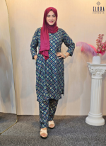 Indian Maisha Muslin Cotton - Two Pieces (Navy Blue) - Image 4