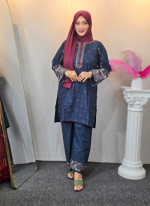 SADABAHAR - Vybe Embroidered Sets Vol. 2 (Navy Blue) - Image 2
