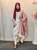 Indian Maisha Muslin Cotton - Two Pieces (White) - Image 2