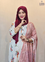 Indian Maisha Muslin Cotton - Two Pieces (White)