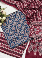 AJRAK COTTON THREE-PIECE (PRINTED) - Image 5