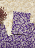 KHADI COTTON SCREEN PRINTED THREE PIECES (ELORA EXCLUSIVE) - Image 3