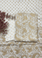 KHADI COTTON SCREEN PRINTED THREE PIECES (ELORA EXCLUSIVE) - Image 7