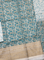KHADI COTTON SCREEN PRINTED THREE PIECES (ELORA EXCLUSIVE) - Image 10