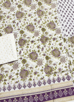 KHADI COTTON SCREEN PRINTED THREE PIECES (ELORA EXCLUSIVE) - Image 11
