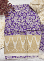 KHADI COTTON SCREEN PRINTED THREE PIECES (ELORA EXCLUSIVE) - Image 12